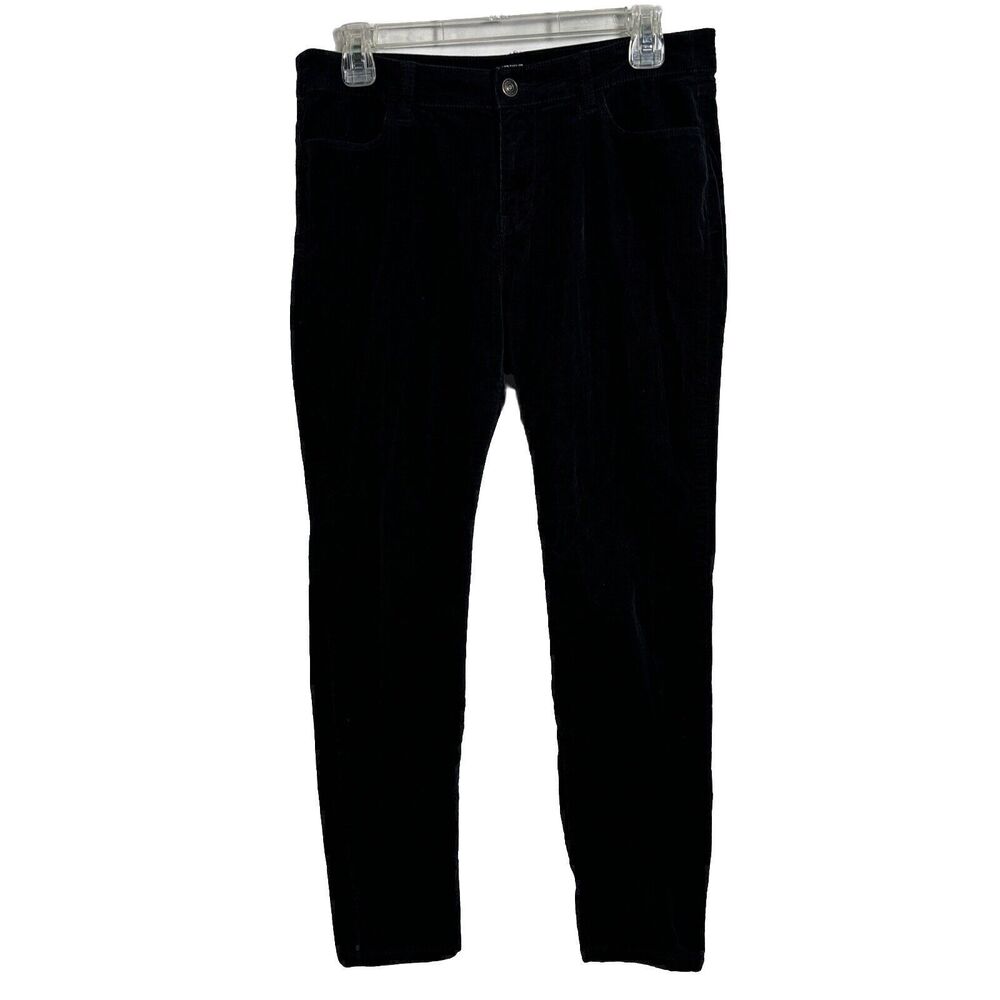 Ann Taylor Loft Black Velvet Pants SZ 30/10P Super Skinny Pants Casual Office